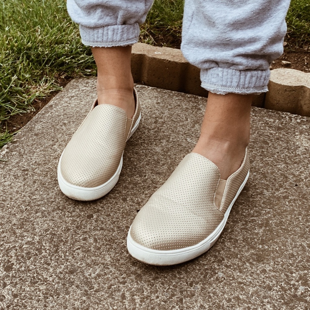 Gold Slip-on Shoes